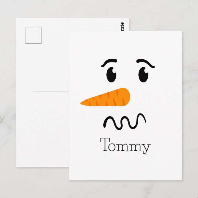 Frosty the Snowman Confuse Face Postkarte (Vorne/Hinten)