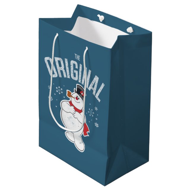 Frosty the Snowman™ | Das Original Mittlere Geschenktüte (Vorderseite Schrägansicht)
