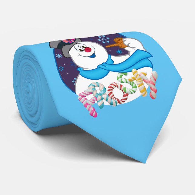 Frosty the Snowman™ | Farbige Candy Cane Name Krawatte (Gerollt)