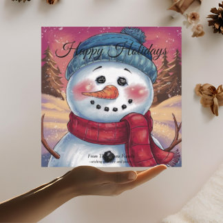 Frosty the Snowman Flat Holiday Card Feiertagskarte
