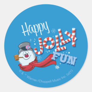 Frosty the Snowman™ Fröhlicher Jolly-Spaß Runder Aufkleber