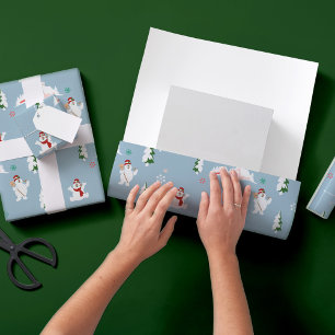Frosty the Snowman™   Frostiges Wintermuster Geschenkpapier Set