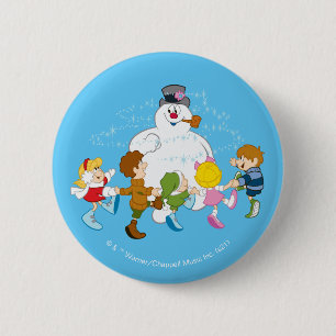 Frosty the Snowman™ Frosty & Children Playing Button