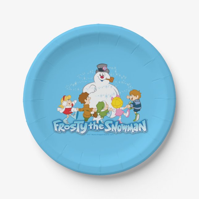 Frosty the Snowman™ | Frosty & Children Playing Pappteller (Vorderseite)