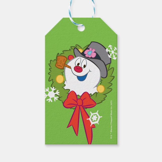 Frosty the Snowman™ | Frosty Holiday Wreath Geschenkanhänger (Vorderseite)