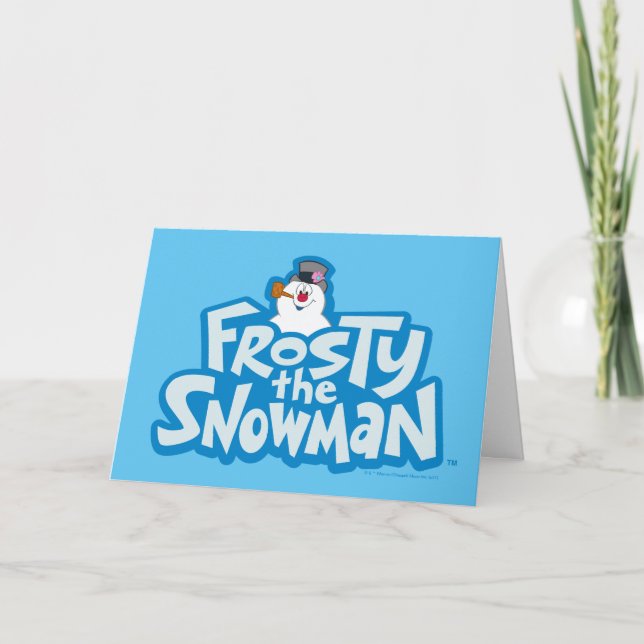 Frosty the Snowman™ | Gestrickte Logos Feiertagskarte (Vorderseite)