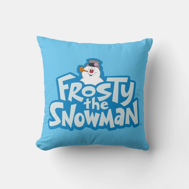 Frosty the Snowman™ | Gestrickte Logos Kissen (Vorderseite)