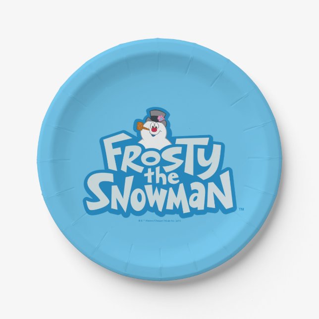 Frosty the Snowman™ | Gestrickte Logos Pappteller (Vorderseite)