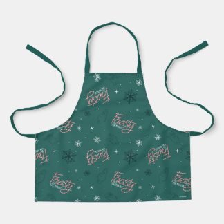 Frosty the Snowman Green Snowflake Pattern Schürze