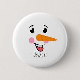Frosty the Snowman Happy Face Button