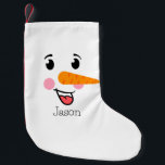 Frosty the Snowman Happy Face Kleiner Weihnachtsstrumpf<br><div class="desc">Dieses niedliche, fröhliche Schneemann-Gesichtsdesign erinnert uns daran, dass der Power eines einfachen Lächelns sogar die kältesten Tage erhellen kann und das Glück an den unerwarteten Orten zu finden ist.</div>
