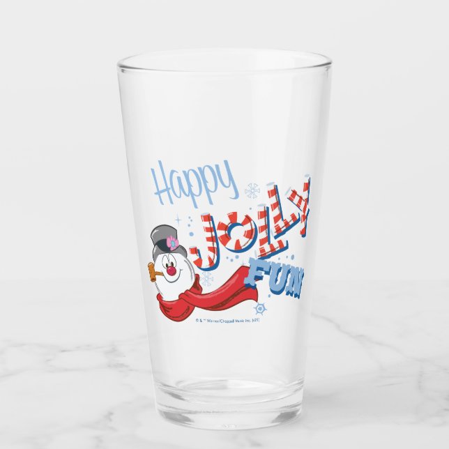 Frosty the Snowman™ | Happy Jolly Fun Glas (Vorderseite)