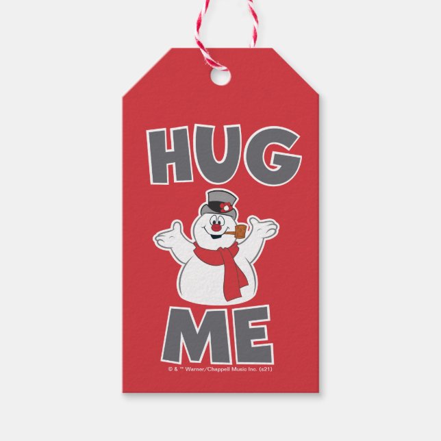 Frosty the Snowman™ | Hug Me Geschenkanhänger (Vorderseite)