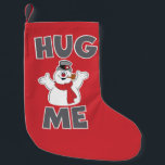Frosty the Snowman™ | Hug Me Kleiner Weihnachtsstrumpf<br><div class="desc">Karo diese niedliche Grafik von Frosty the Snowman mit seinen Armen weit verbreitet und die Worte: "Umarme mich".</div>