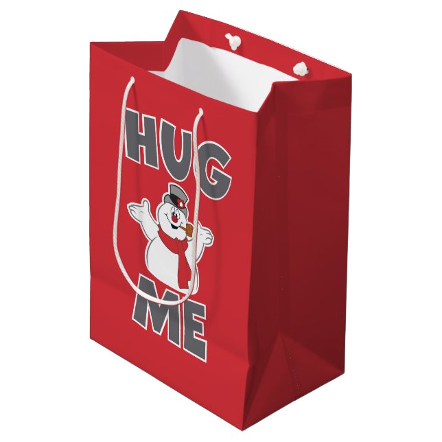 Frosty the Snowman™ | Hug Me Mittlere Geschenktüte (Vorderseite Schrägansicht)