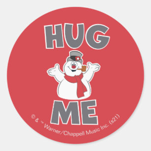 Frosty the Snowman™   Hug Me Runder Aufkleber