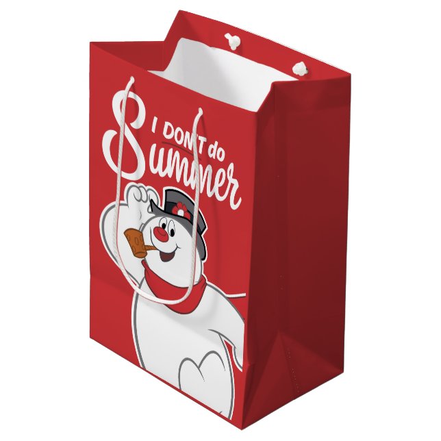 Frosty the Snowman™ | Ich mache den Sommer nicht Mittlere Geschenktüte (Vorderseite Schrägansicht)