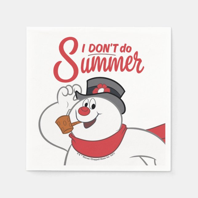 Frosty the Snowman™ | Ich mache den Sommer nicht Serviette (Vorderseite)