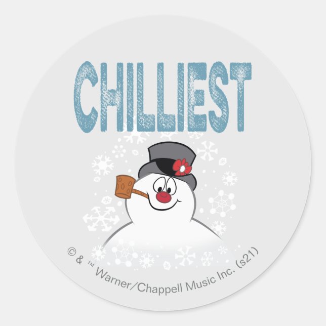 Frosty the Snowman™ | Kinderfrühstück Runder Aufkleber (Vorderseite)