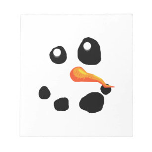Frosty the Snowman lächelt Notizblock