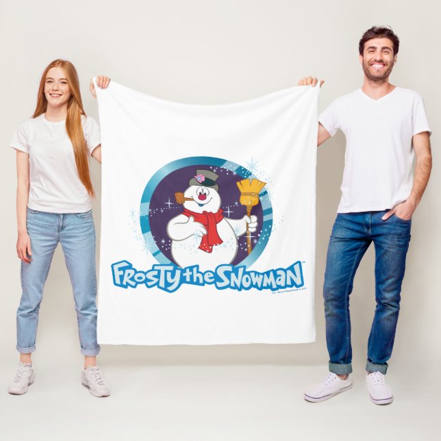 Frosty the Snowman™ | Magisches Frostportrait Fleecedecke (Beispiel)