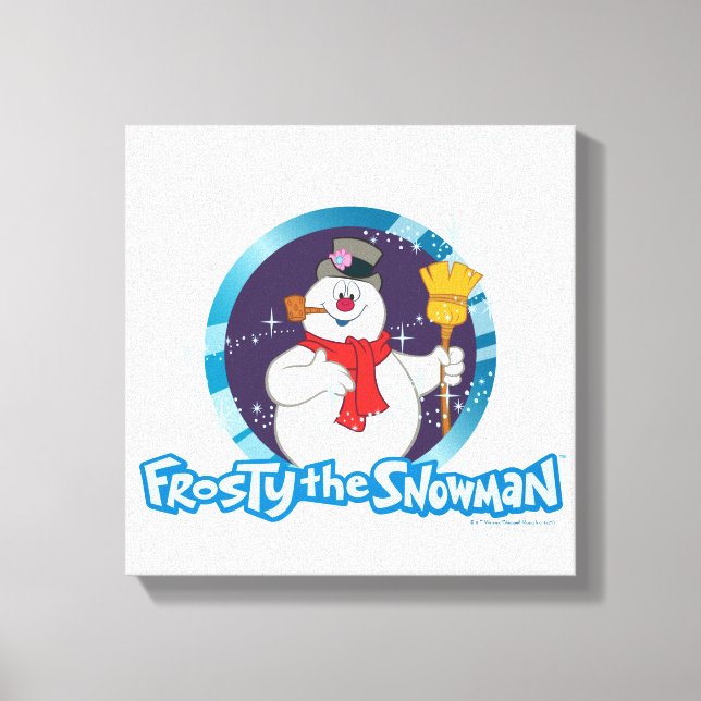 Frosty the Snowman™ | Magisches Frostportrait Leinwanddruck (Vorderseite)
