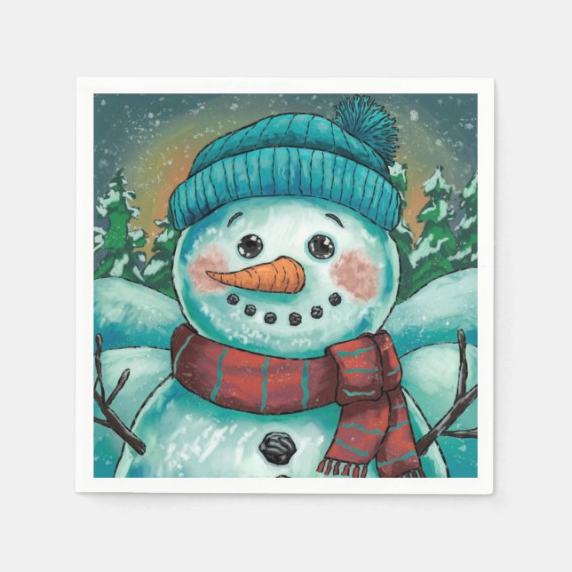 Frosty the Snowman Paper Napkin Serviette (Vorderseite)