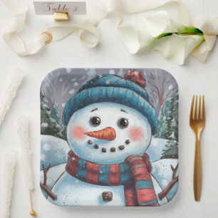Frosty the Snowman Paper Plate Pappteller