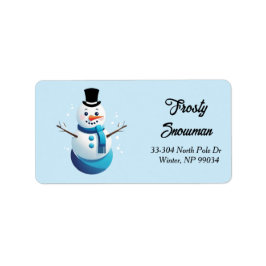 Frosty the Snowman Return Address Label Adressaufkleber