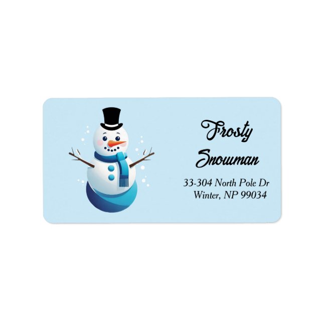 Frosty the Snowman Return Address Label Adressaufkleber (Vorne)