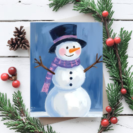 Frosty the Snowman Weihnachts Winter Feiertagspostkarte