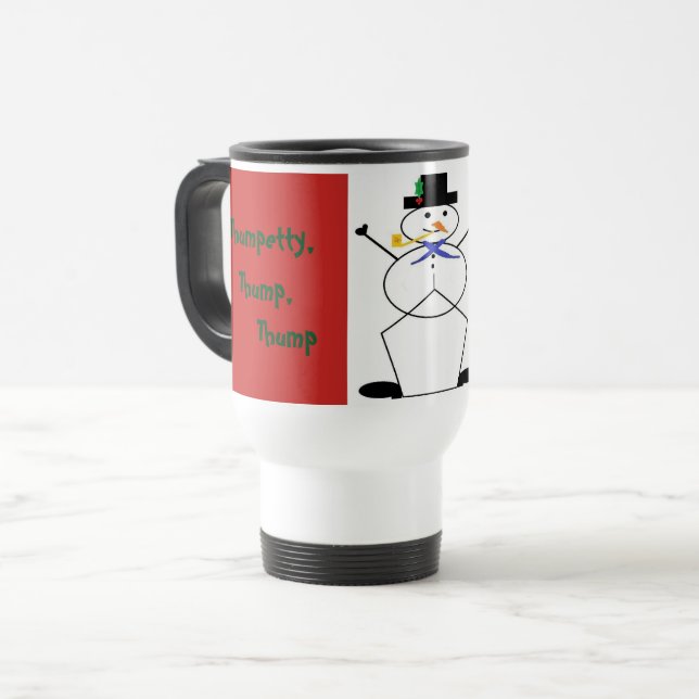 "Frosty the Snowman" Weiße Reise/Tasse des Pendelv Reisebecher (Vorderseite Links)