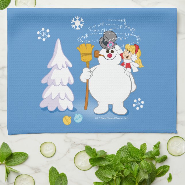Frosty the Snowman™ | Winterspass von Frosty & Kar Geschirrtuch (Gefaltet)