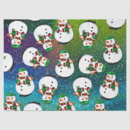 Frosty Town Christmas DARK ALL SIZES Seidenpapier