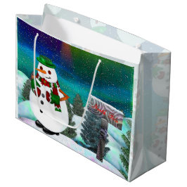 Frosty Town Christmas NUR BREITE Große Geschenktüte