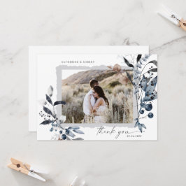 Frosty Winter floral Vielen Dank für Ihre Hochzeit
