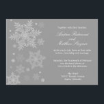 Frosty Winter Snowflake Hochzeit Einladung Grau<br><div class="desc">Soft, aber macht eine Aussage. Feiern Sie Ihre Hochzeit und die ganze Schönheit des Winters mit diesen sanft fallenden Schneeflocken.</div>
