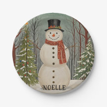 Frosty's Snowy Scene Personalisierte Weihnachten