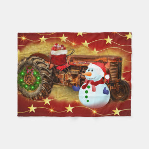 Frosty's Vintage Weihnachten Fleecedecke
