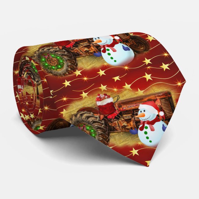 Frosty's Vintage Weihnachten Krawatte (Gerollt)