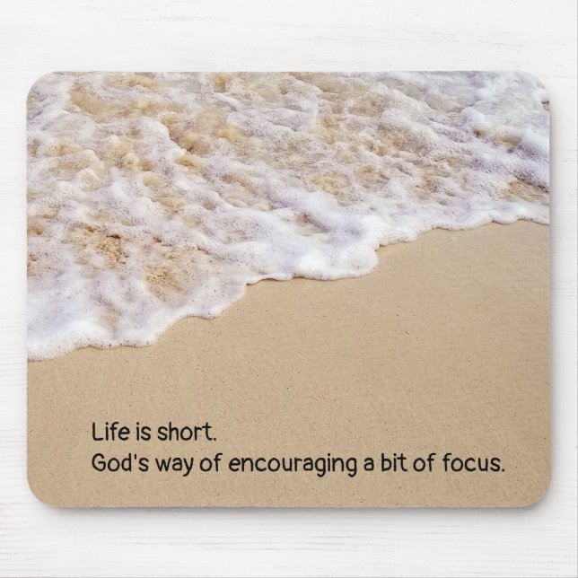 Frothy Ocean Surf mit Quote Mouse Pad Mousepad (Vorne)