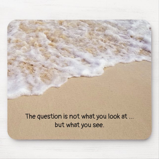 Frothy Ocean Surf mit Quote Mouse Pad Mousepad (Vorne)