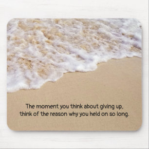 Frothy Ocean Surf mit Quote Mouse Pad Mousepad