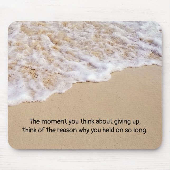 Frothy Ocean Surf mit Quote Mouse Pad Mousepad (Vorne)