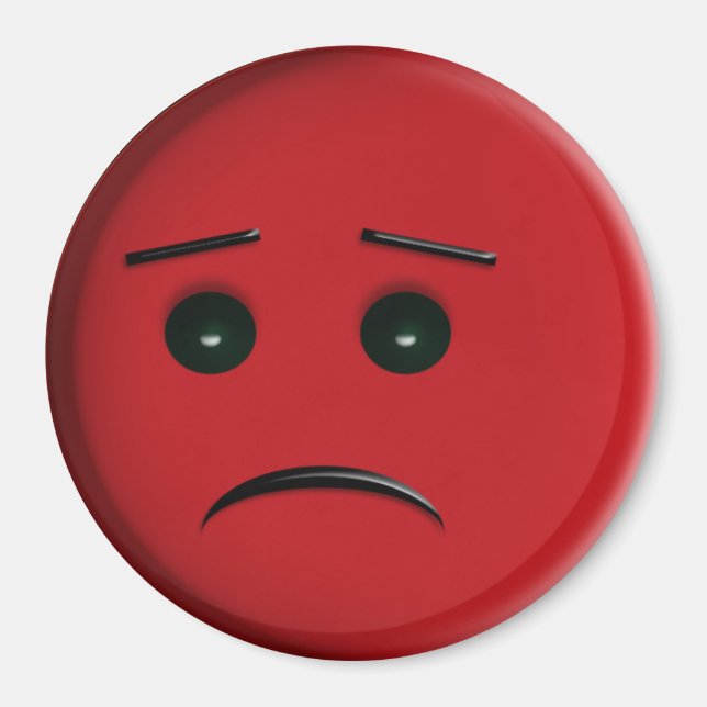 Frowny Face Red Magnet (Vorne)