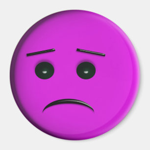 Frowny stellen Lila gegenüber Magnet