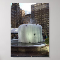 Frozen Eisbrunnen Bryant Park New York City NYC