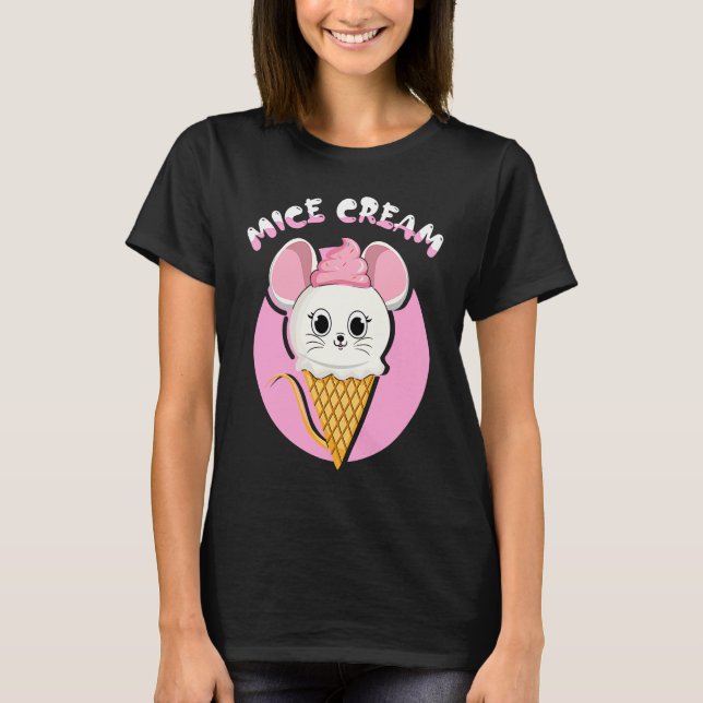 Frozen Food Mouse  Foodie Mice Cream T-Shirt (Vorderseite)