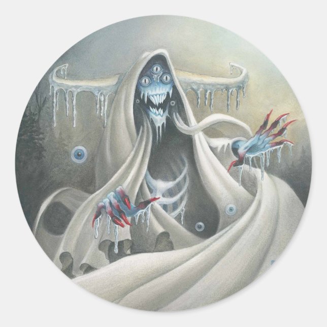 Frozen Horror Runder Aufkleber (Vorderseite)