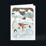 Frozen Lake Holiday Greeting Card Feiertagskarte<br><div class="desc"></div>